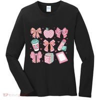 Coquette Bow Teacher Cute Teacher Life Women's Long Sleeve Shirt thumb 0