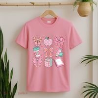 Coquette Bow Teacher Cute Teacher Life T-Shirt thumb 2
