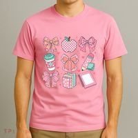 Coquette Bow Teacher Cute Teacher Life T-Shirt thumb 3