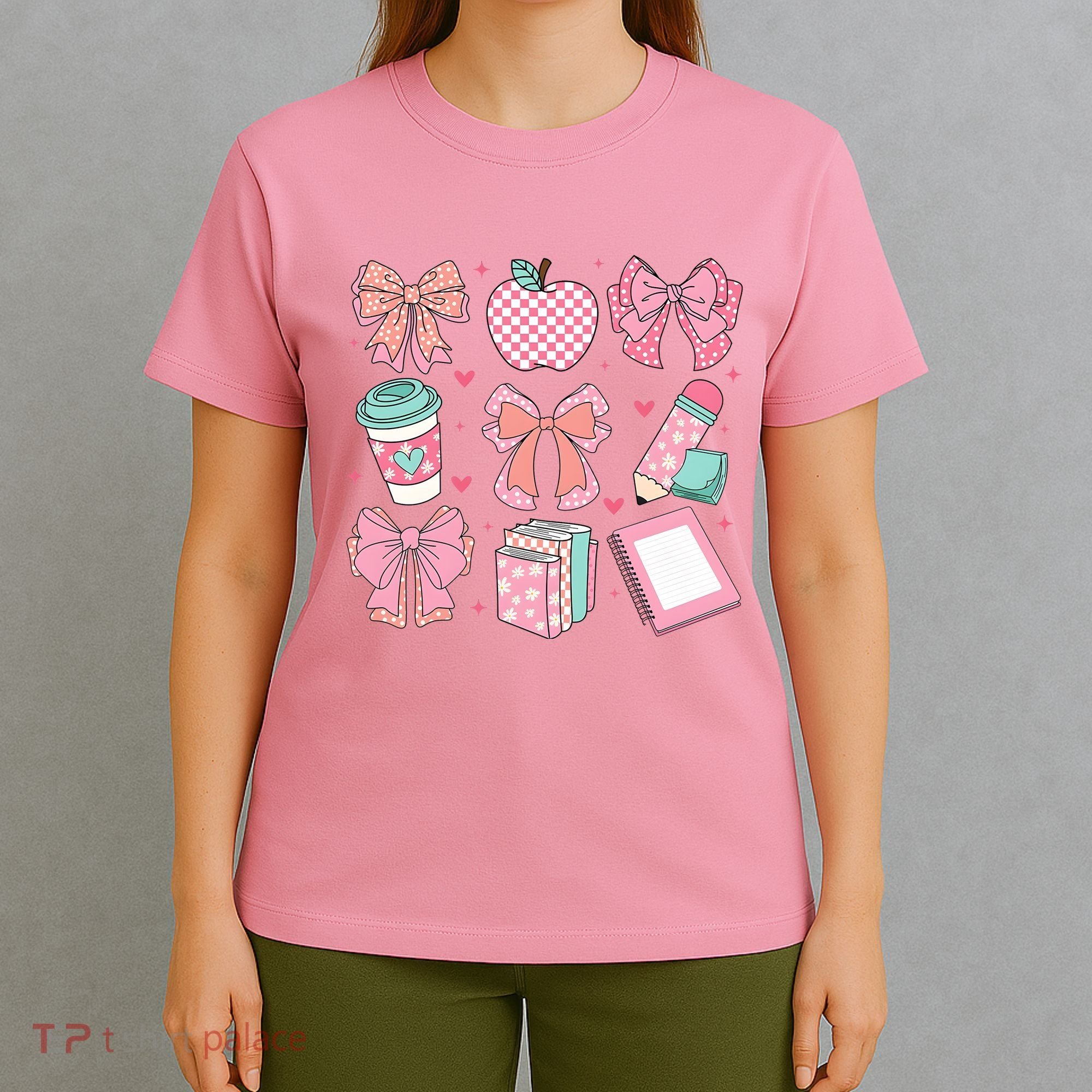 Coquette Bow Teacher Cute Teacher Life T-Shirt