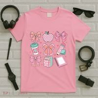 Coquette Bow Teacher Cute Teacher Life T-Shirt thumb 5