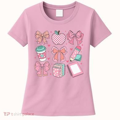 Coquette Bow Teacher Cute Teacher Life Women's T-Shirt