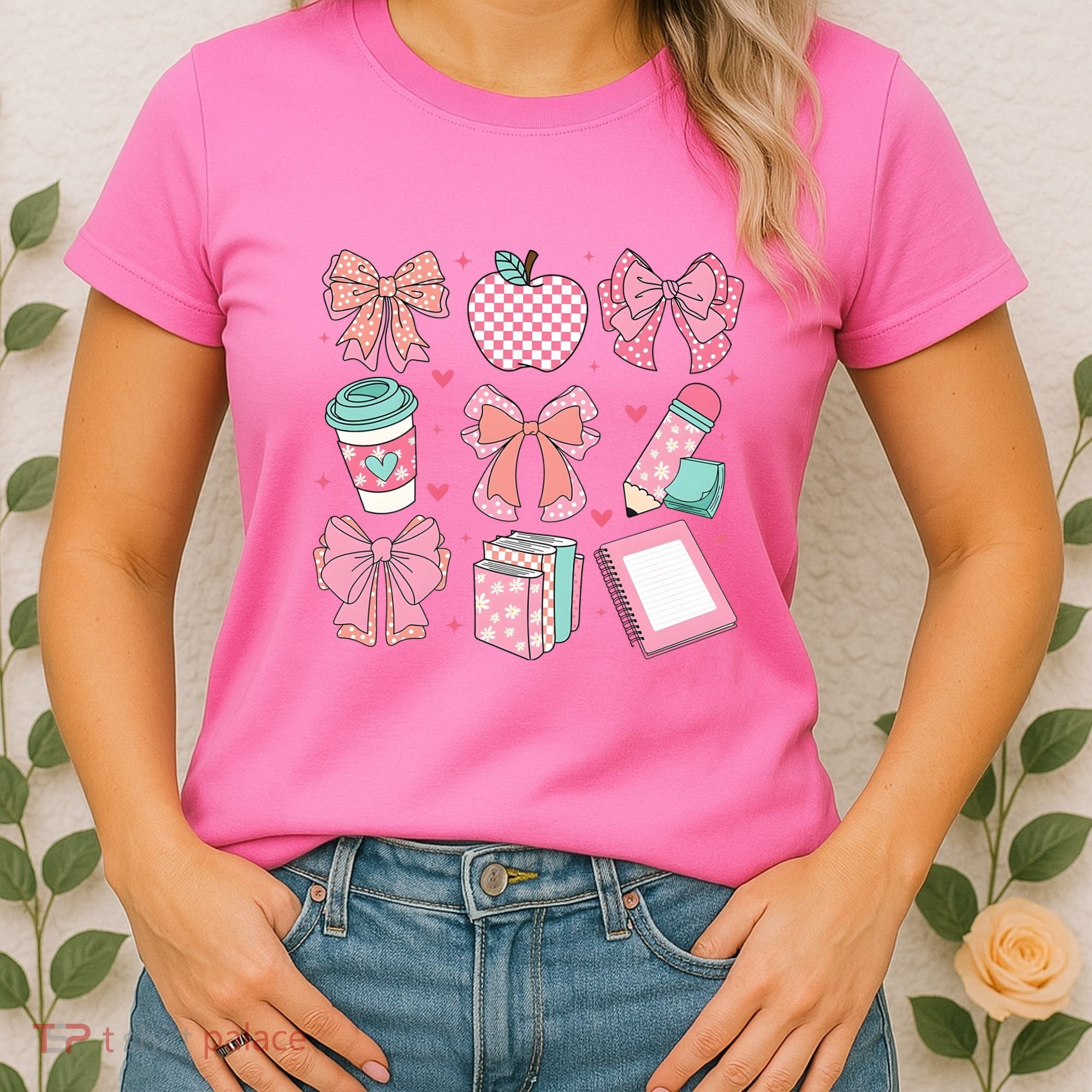 Coquette Bow Teacher Cute Teacher Life Women's T-Shirt