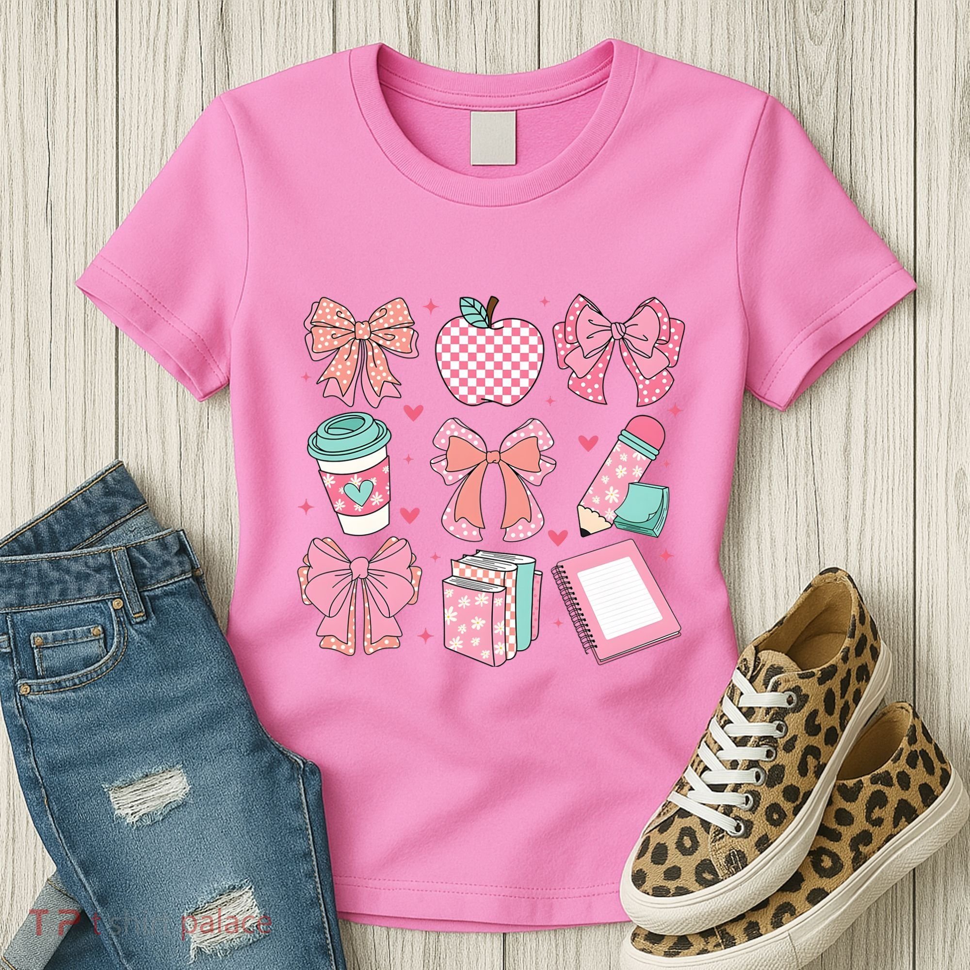 Coquette Bow Teacher Cute Teacher Life Women's T-Shirt