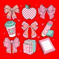 Coquette Bow Teacher Cute Teacher Life Santa Hat thumb 1