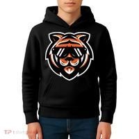 Cool Bengal Tiger With Sunglasses Kids Hoodie thumb 4