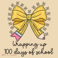 Coquette Bow Teacher 100th Day Of School Teacher Tote Bag thumb 4