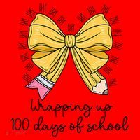 Coquette Bow Teacher 100th Day Of School Teacher Santa Hat thumb 1