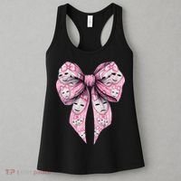 Coquette Bow Theatre Masks Drama Actor Actress Girl Mom Women's Tank Top thumb 3