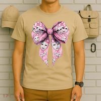 Coquette Bow Theatre Masks Drama Actor Actress Girl Mom T-Shirt thumb 6