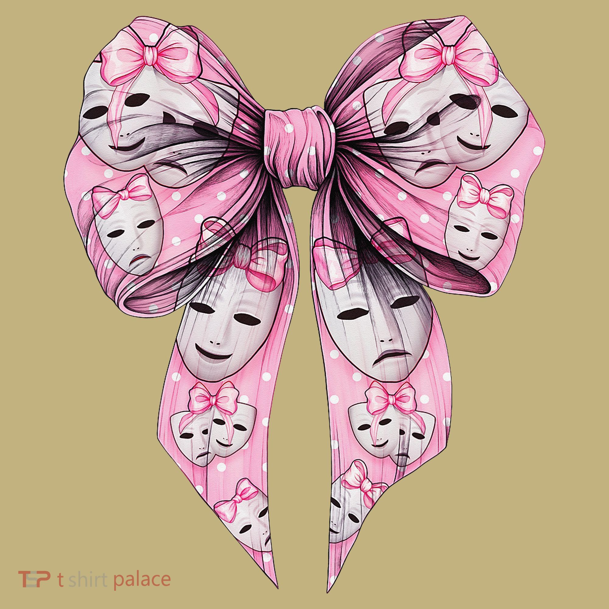 Coquette Bow Theatre Masks Drama Actor Actress Girl Mom Mousepad
