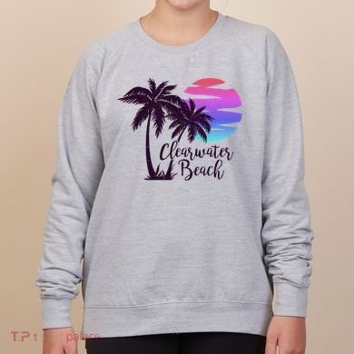 Clearwater Beach Trip Vacation Spring Break Sunset Graphic Gift Women's Sweatshirt