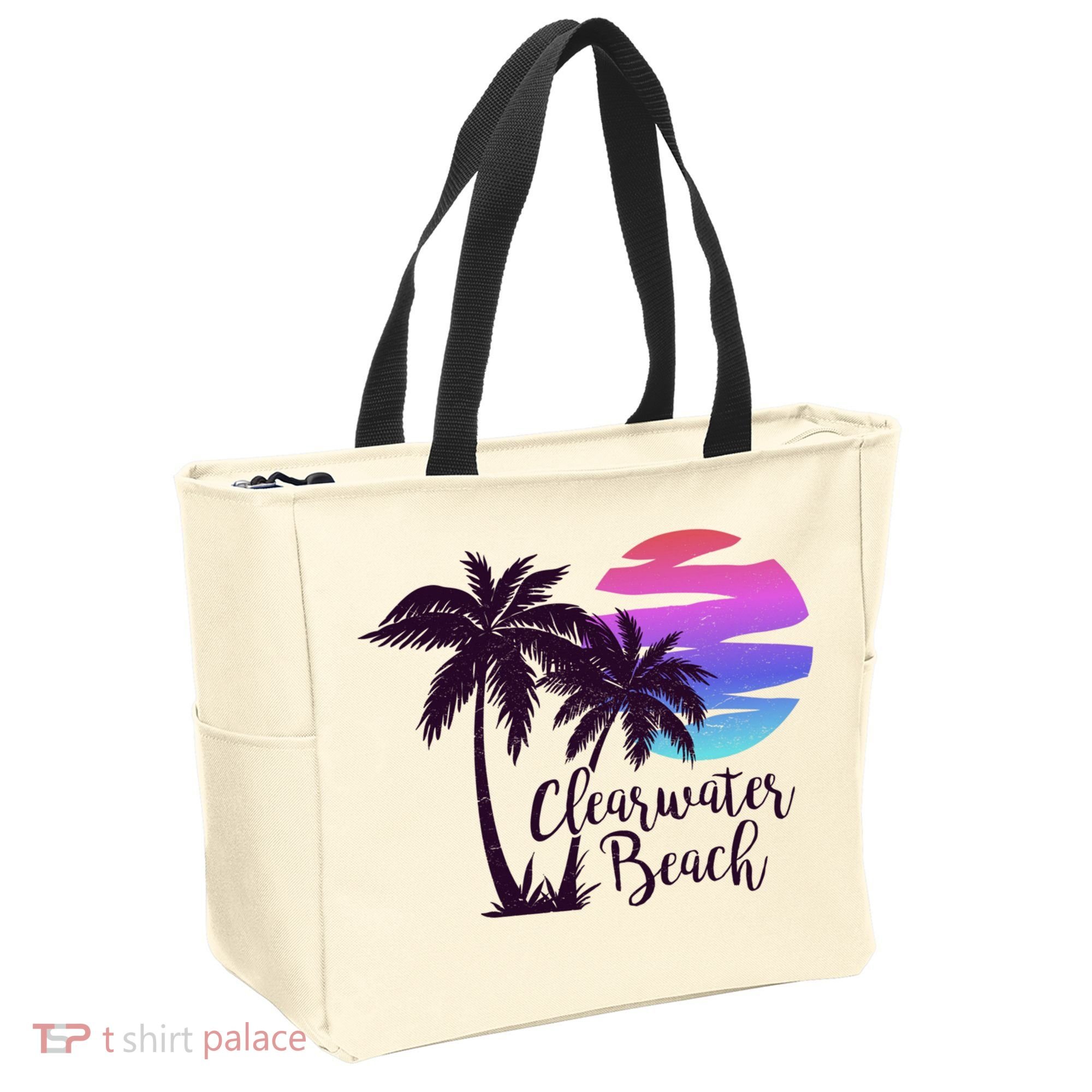 Clearwater Beach Trip Vacation Spring Break Sunset Graphic Gift Tote Bag