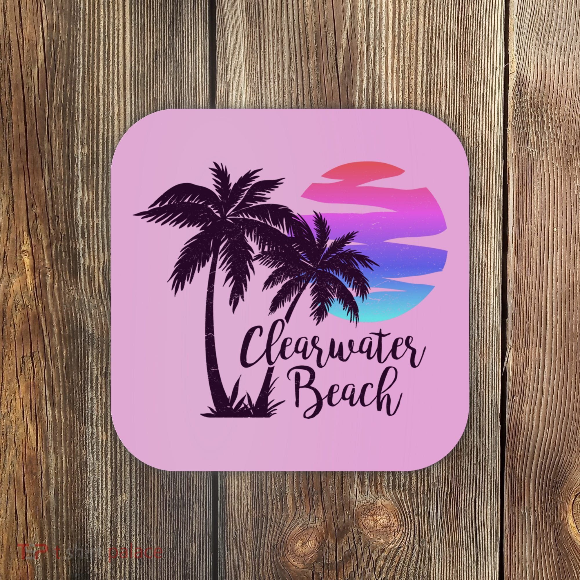 Clearwater Beach Trip Vacation Spring Break Sunset Graphic Gift Coaster