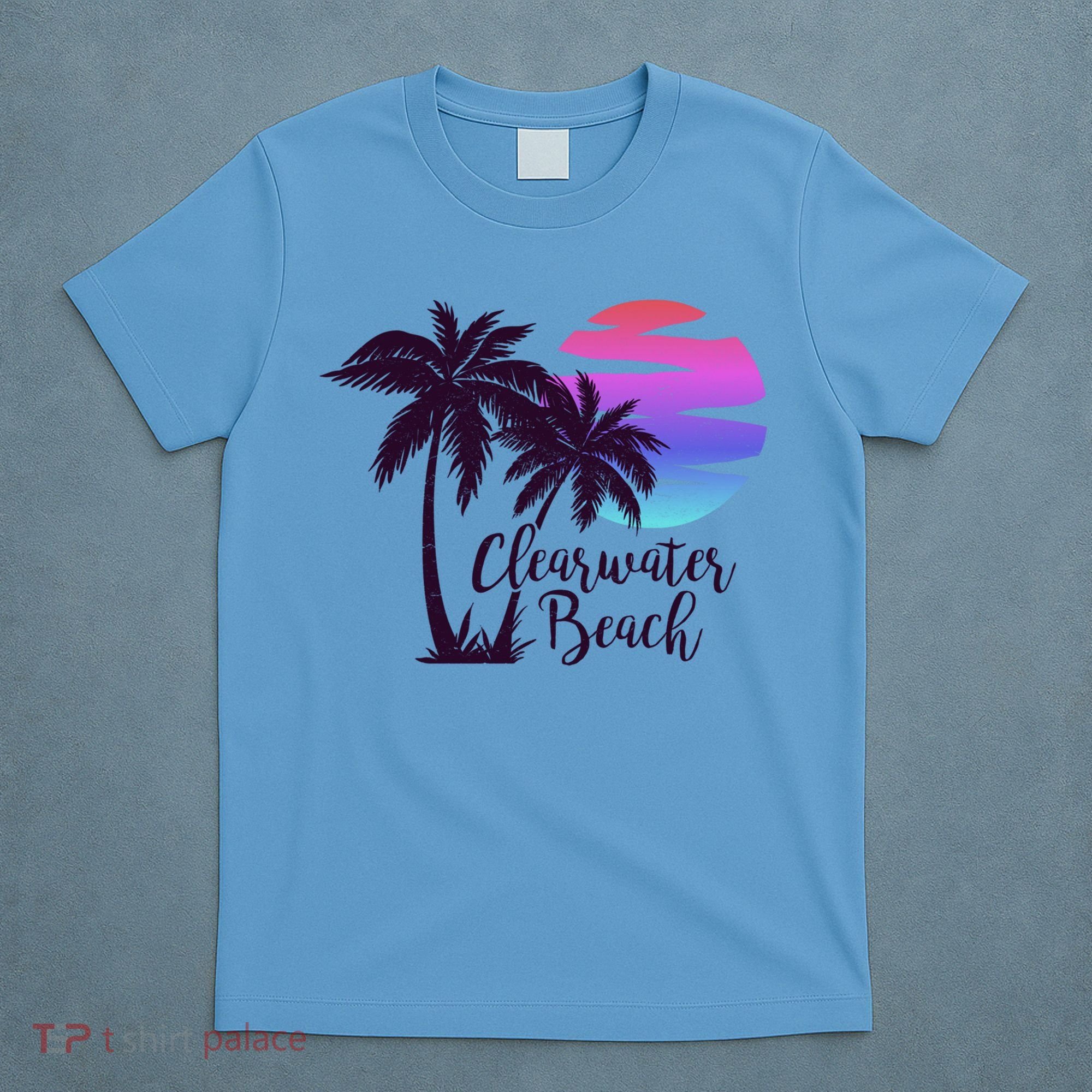 Clearwater Beach Trip Vacation Spring Break Sunset Graphic Gift T-Shirt