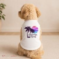 Clearwater Beach Trip Vacation Spring Break Sunset Graphic Gift Doggie Tank thumb 2
