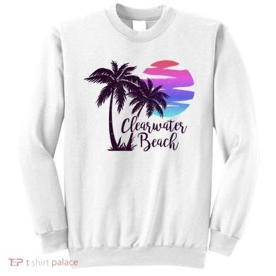 Clearwater Beach Trip Vacation Spring Break Sunset Graphic Gift Sweatshirt