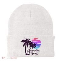 Clearwater Beach Trip Vacation Spring Break Sunset Graphic Gift Beanie thumb 0