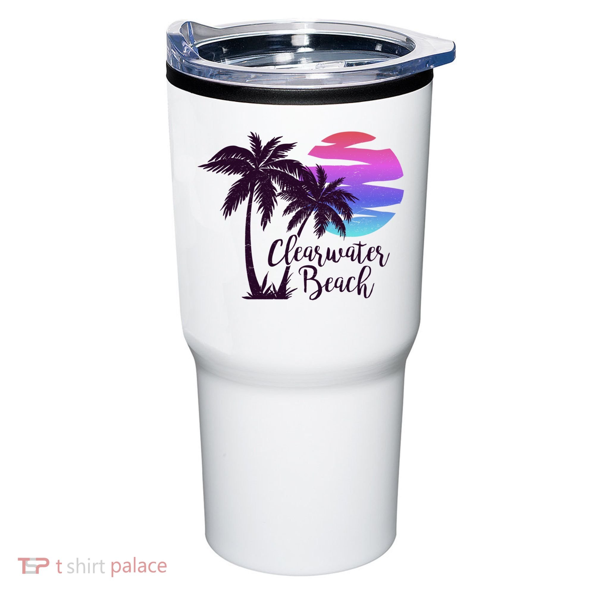 Clearwater Beach Trip Vacation Spring Break Sunset Graphic Gift Tumbler