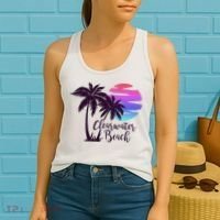 Clearwater Beach Trip Vacation Spring Break Sunset Graphic Gift Women's Tank Top thumb 2