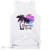 Clearwater Beach Trip Vacation Spring Break Sunset Graphic Gift Tank Top thumb 0