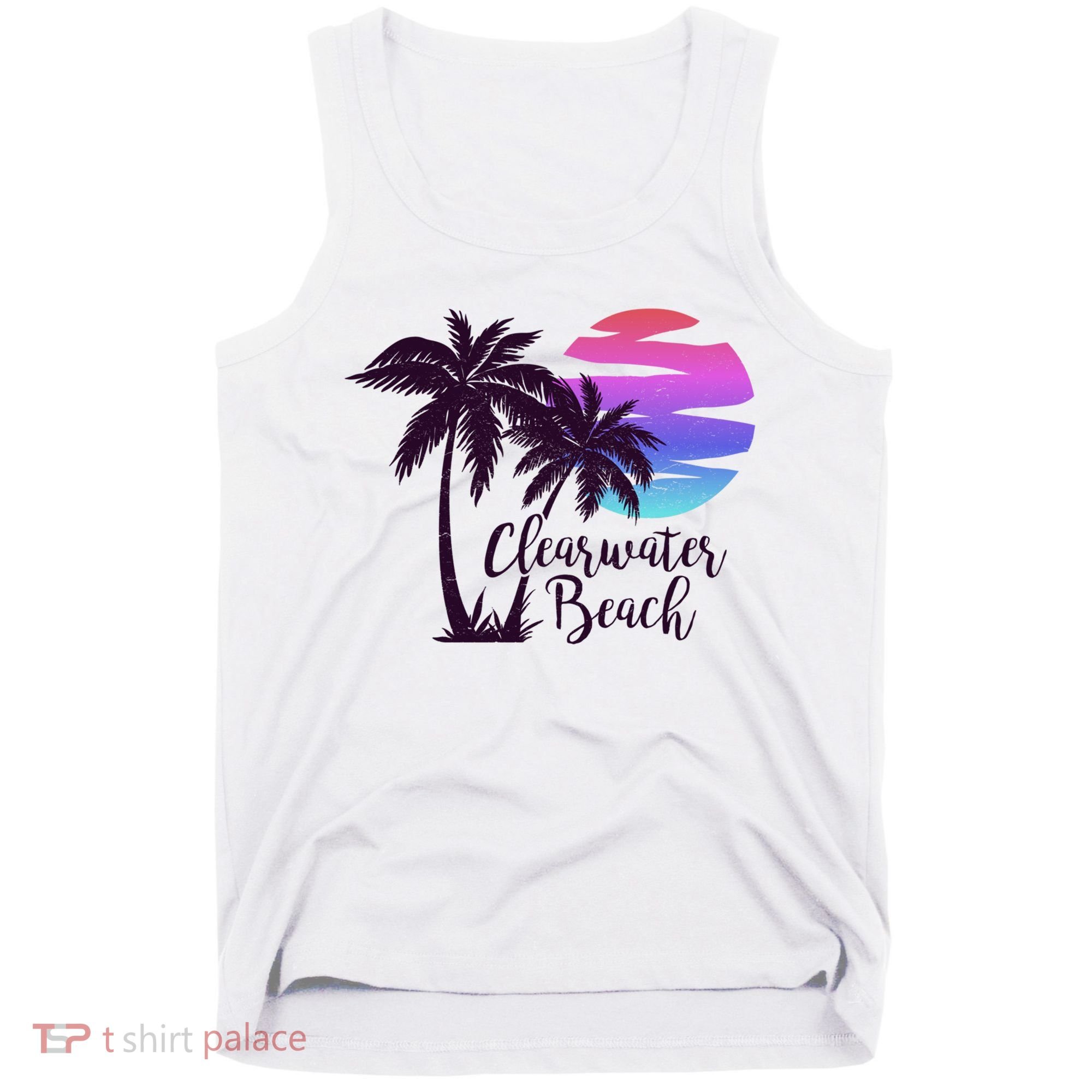 Clearwater Beach Trip Vacation Spring Break Sunset Graphic Gift Tank Top