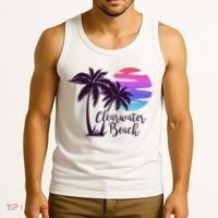 Clearwater Beach Trip Vacation Spring Break Sunset Graphic Gift Tank Top thumb 3