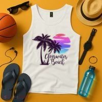 Clearwater Beach Trip Vacation Spring Break Sunset Graphic Gift Tank Top thumb 4