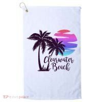 Clearwater Beach Trip Vacation Spring Break Sunset Graphic Gift Golf Towel thumb 0