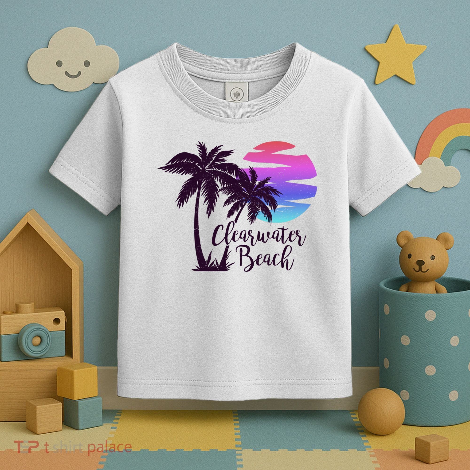 Clearwater Beach Trip Vacation Spring Break Sunset Graphic Gift Toddler T-Shirt