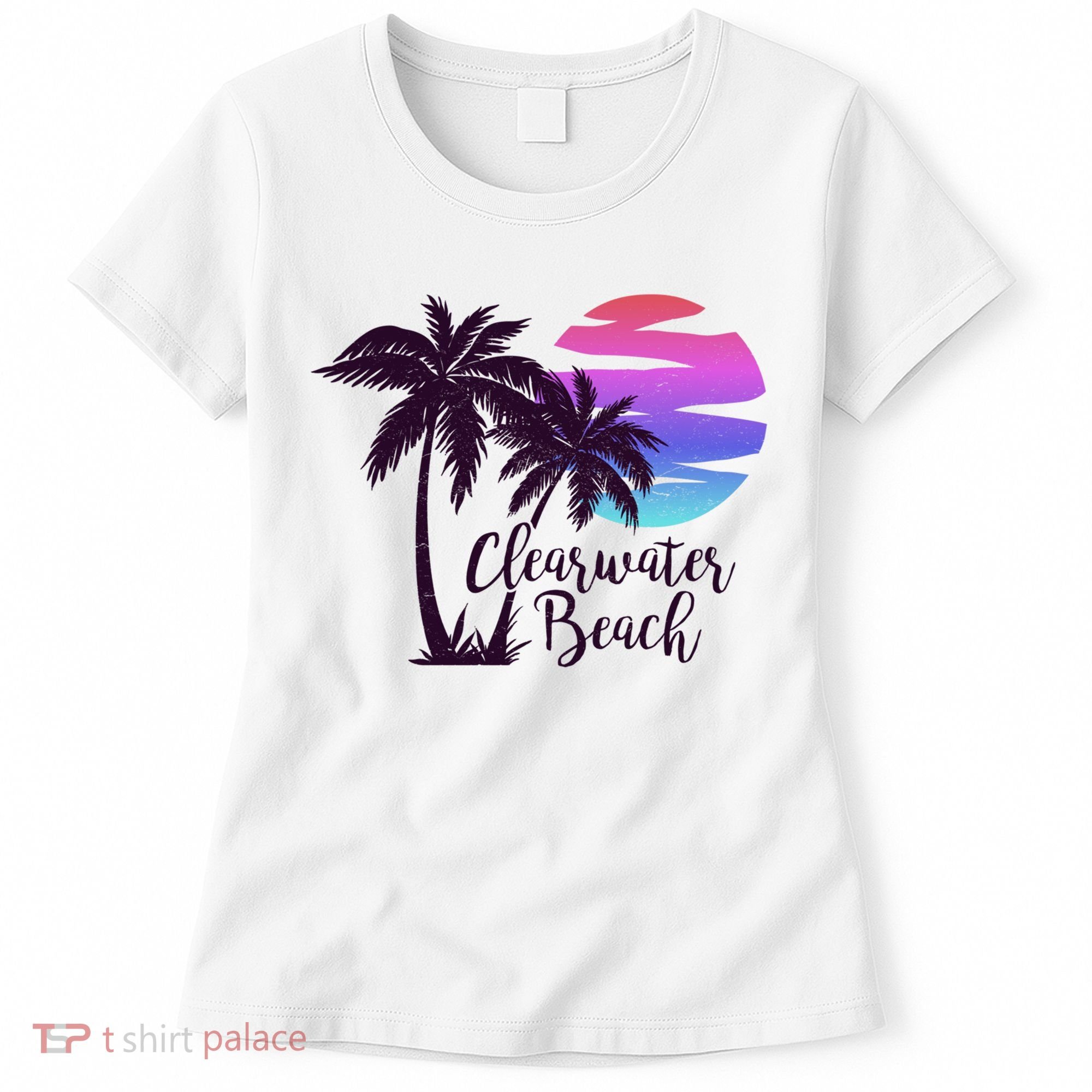 Clearwater Beach Trip Vacation Spring Break Sunset Graphic Gift Women's T-Shirt