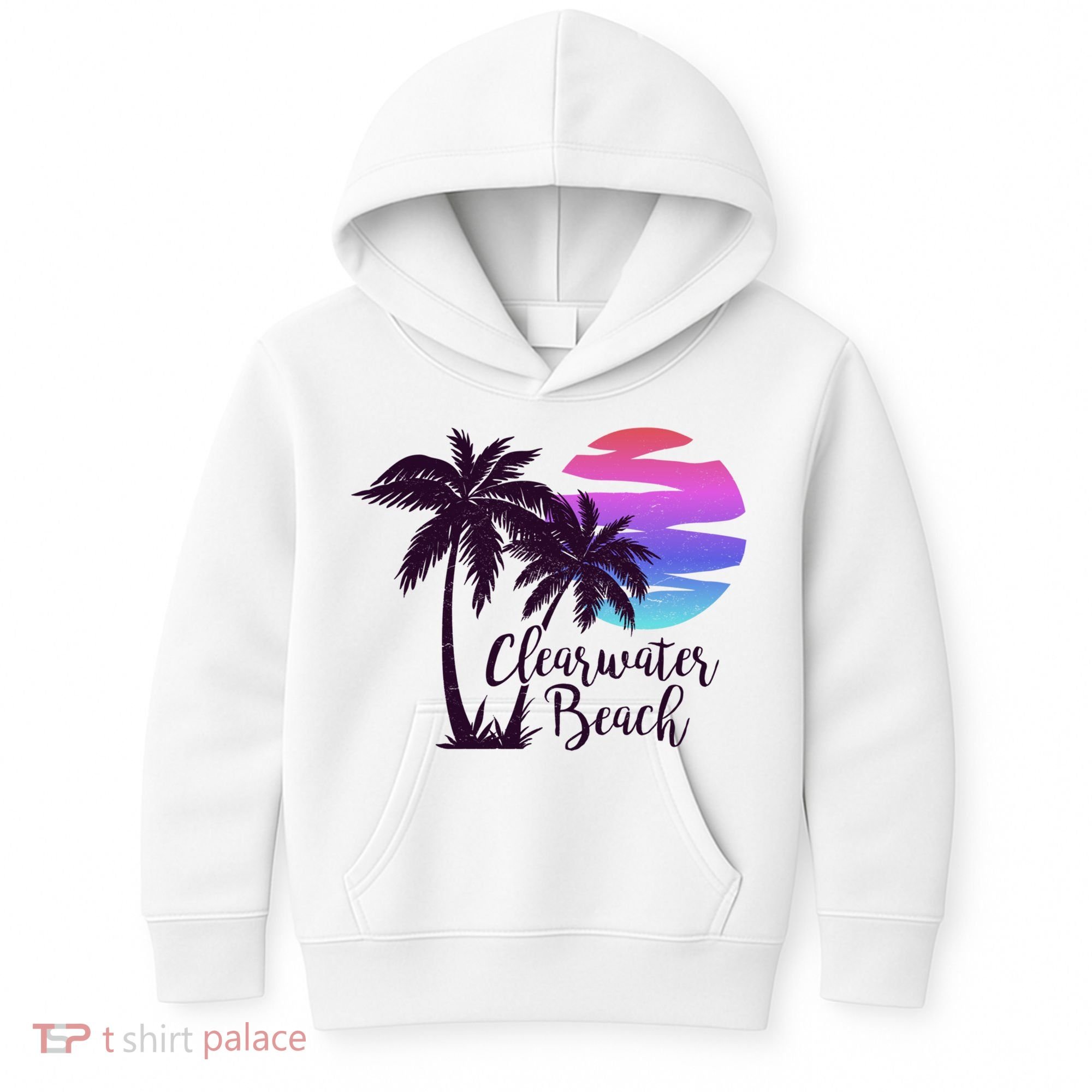 Clearwater Beach Trip Vacation Spring Break Sunset Graphic Gift Kids Hoodie