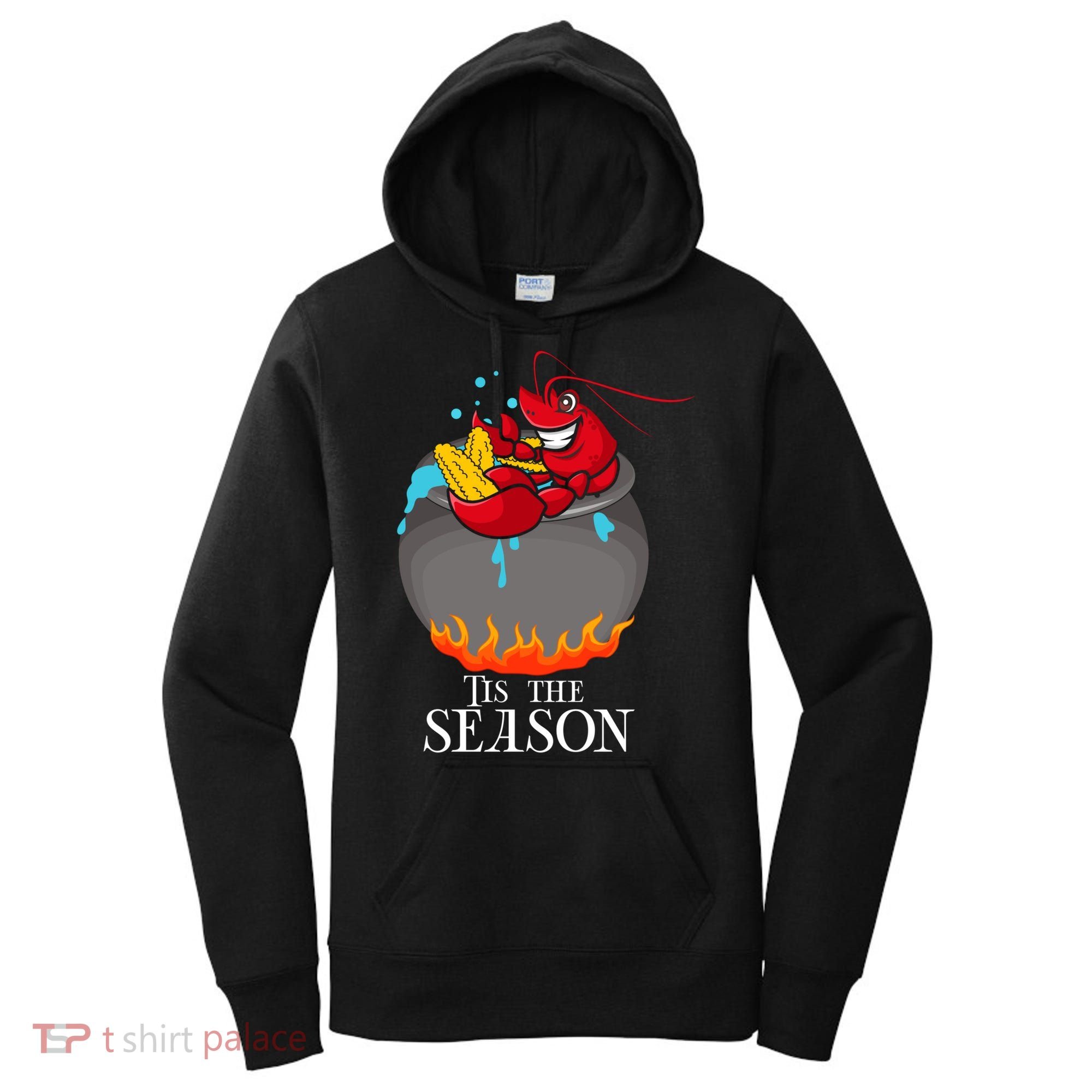 Crawfish Boil Tis The Season Crawdaddy Crayfish Funny Cute Gift Women's Hoodie