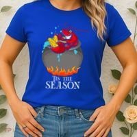 Crawfish Boil Tis The Season Crawdaddy Crayfish Funny Cute Gift Women's T-Shirt thumb 2