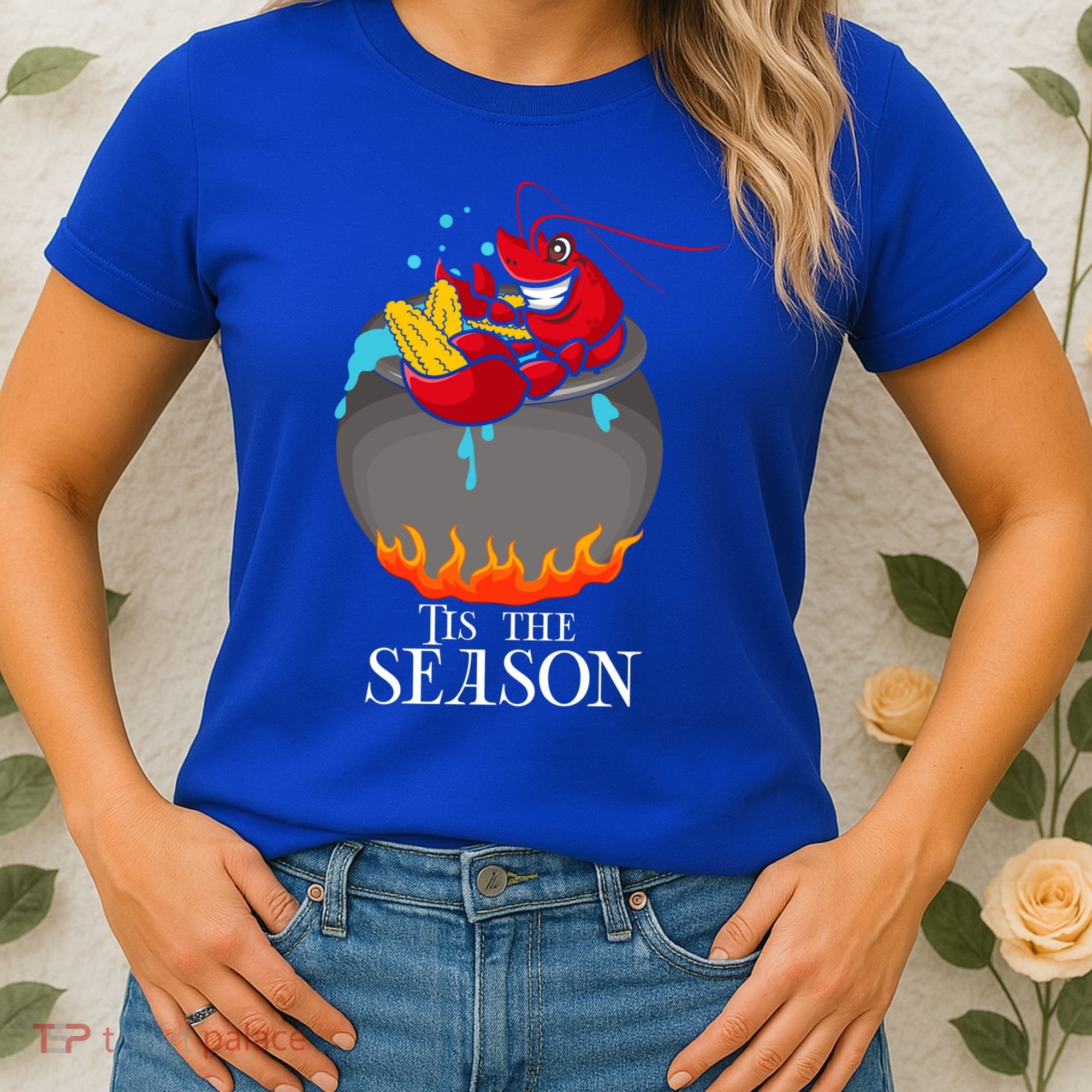 Crawfish Boil Tis The Season Crawdaddy Crayfish Funny Cute Gift Women's T-Shirt