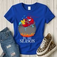 Crawfish Boil Tis The Season Crawdaddy Crayfish Funny Cute Gift Women's T-Shirt thumb 3
