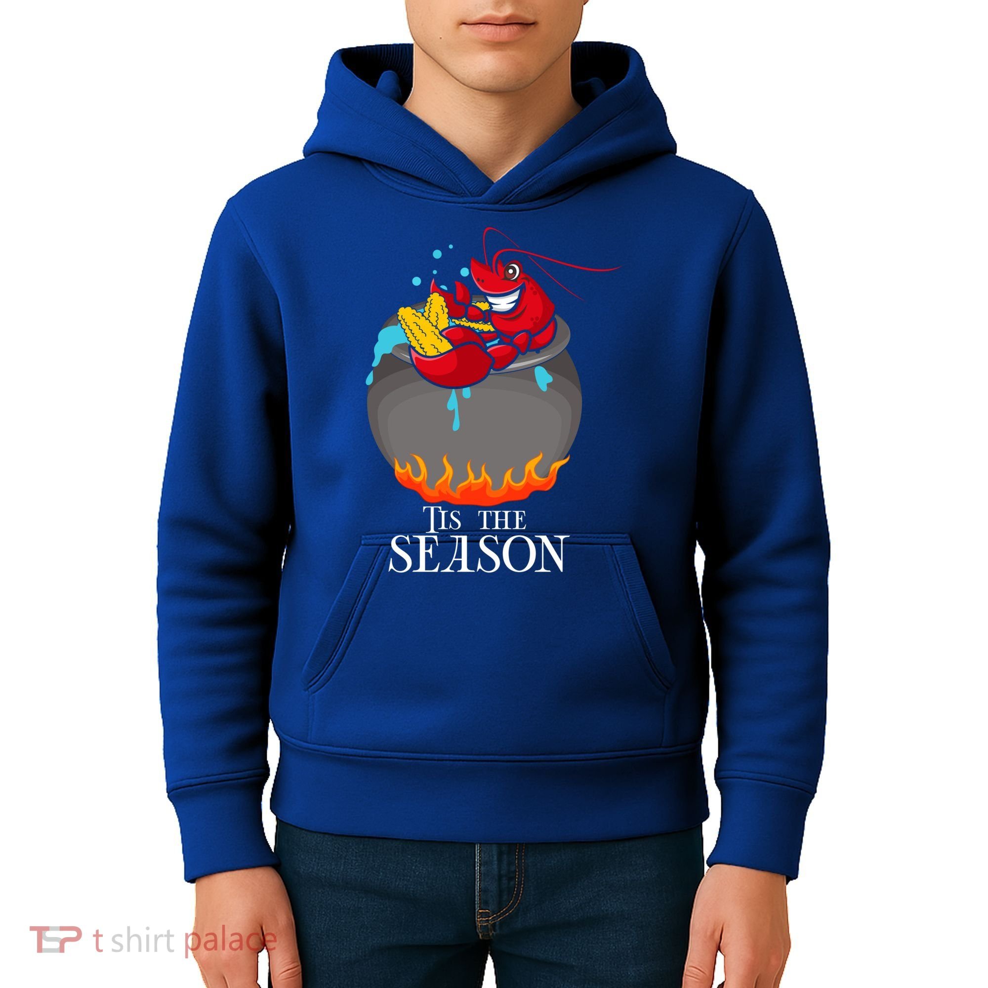 Crawfish Boil Tis The Season Crawdaddy Crayfish Funny Cute Gift Kids Hoodie