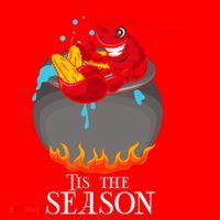 Crawfish Boil Tis The Season Crawdaddy Crayfish Funny Cute Gift Santa Hat thumb 1
