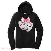 Coquette Bow Theatre Masks Drama Actor Actress Girl Mom Women's Hoodie thumb 0