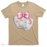 Coquette Bow Theatre Masks Drama Actor Actress Girl Mom T-Shirt thumb 0