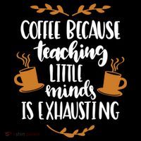 Coffee Because Teaching Little Minds Is Exhausting Bucket Hat thumb 4