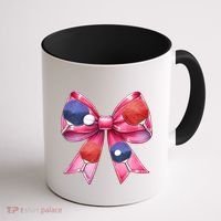 Coquette Bow Table Tennis Ping Pong Mothers Day Ribbon Mom Gift Coffee Mug thumb 1