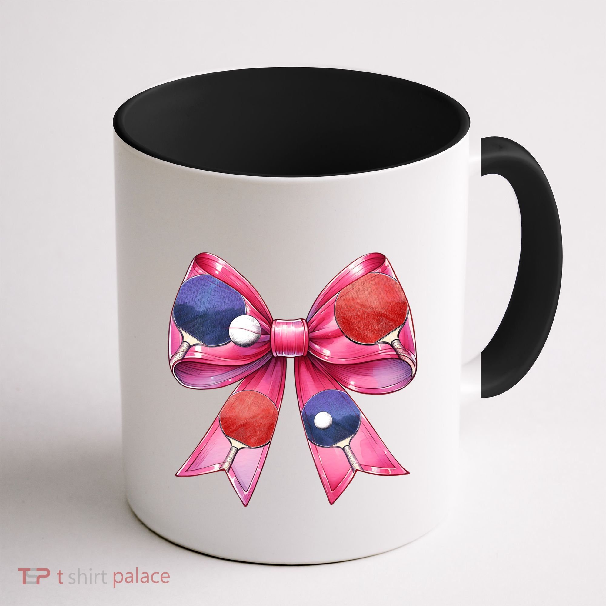 Coquette Bow Table Tennis Ping Pong Mothers Day Ribbon Mom Gift Coffee Mug