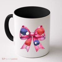 Coquette Bow Table Tennis Ping Pong Mothers Day Ribbon Mom Gift Coffee Mug thumb 0