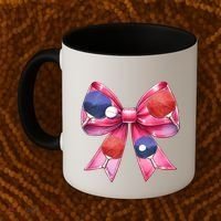 Coquette Bow Table Tennis Ping Pong Mothers Day Ribbon Mom Gift Coffee Mug thumb 2