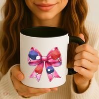 Coquette Bow Table Tennis Ping Pong Mothers Day Ribbon Mom Gift Coffee Mug thumb 3