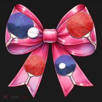 Coquette Bow Table Tennis Ping Pong Mothers Day Ribbon Mom Gift Women's Hoodie thumb 2