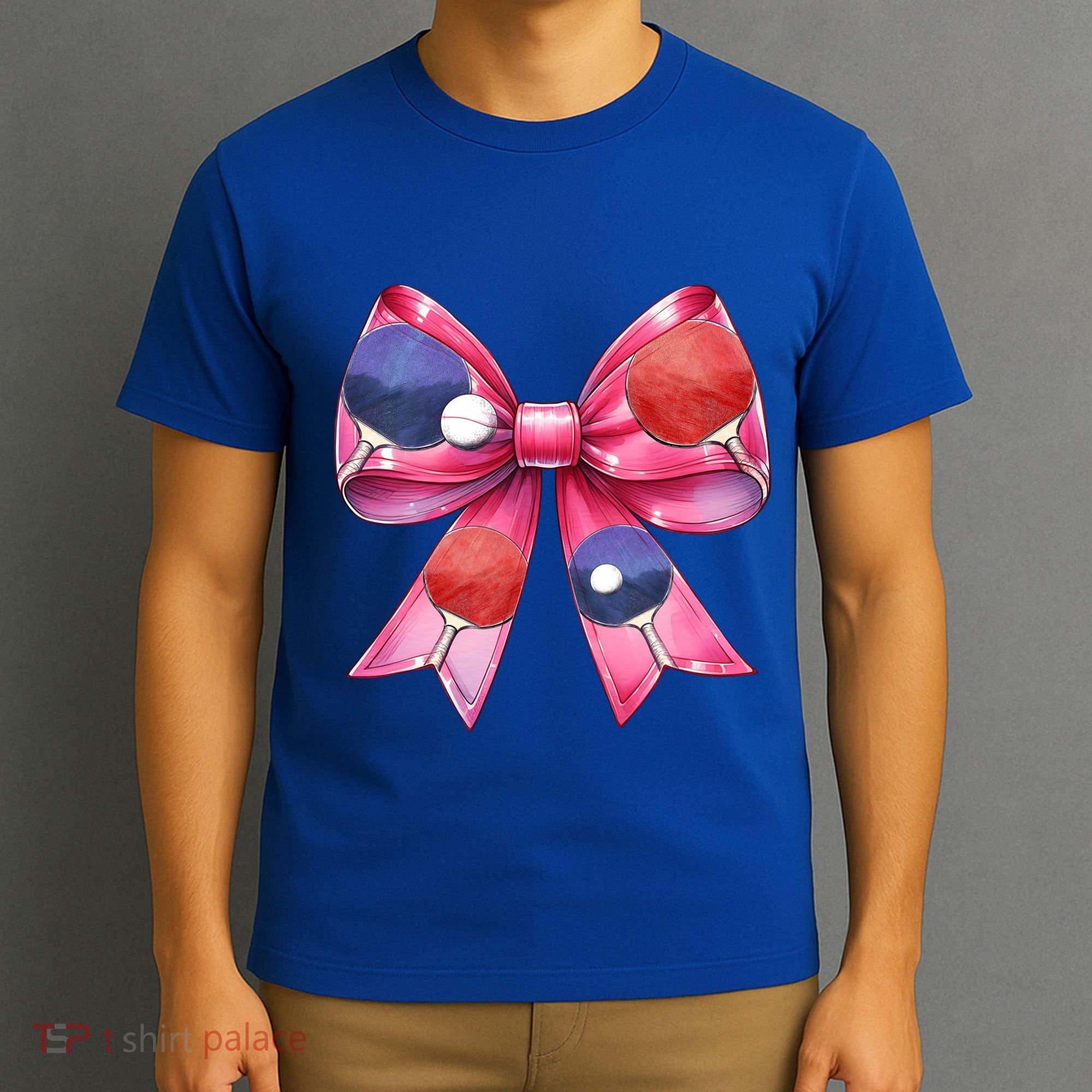 Coquette Bow Table Tennis Ping Pong Mothers Day Ribbon Mom Gift T-Shirt
