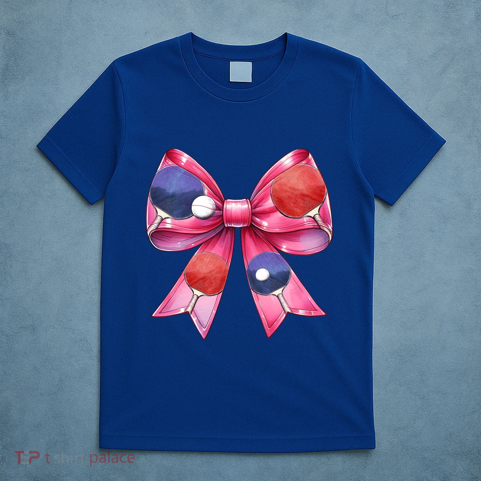 Coquette Bow Table Tennis Ping Pong Mothers Day Ribbon Mom Gift T-Shirt