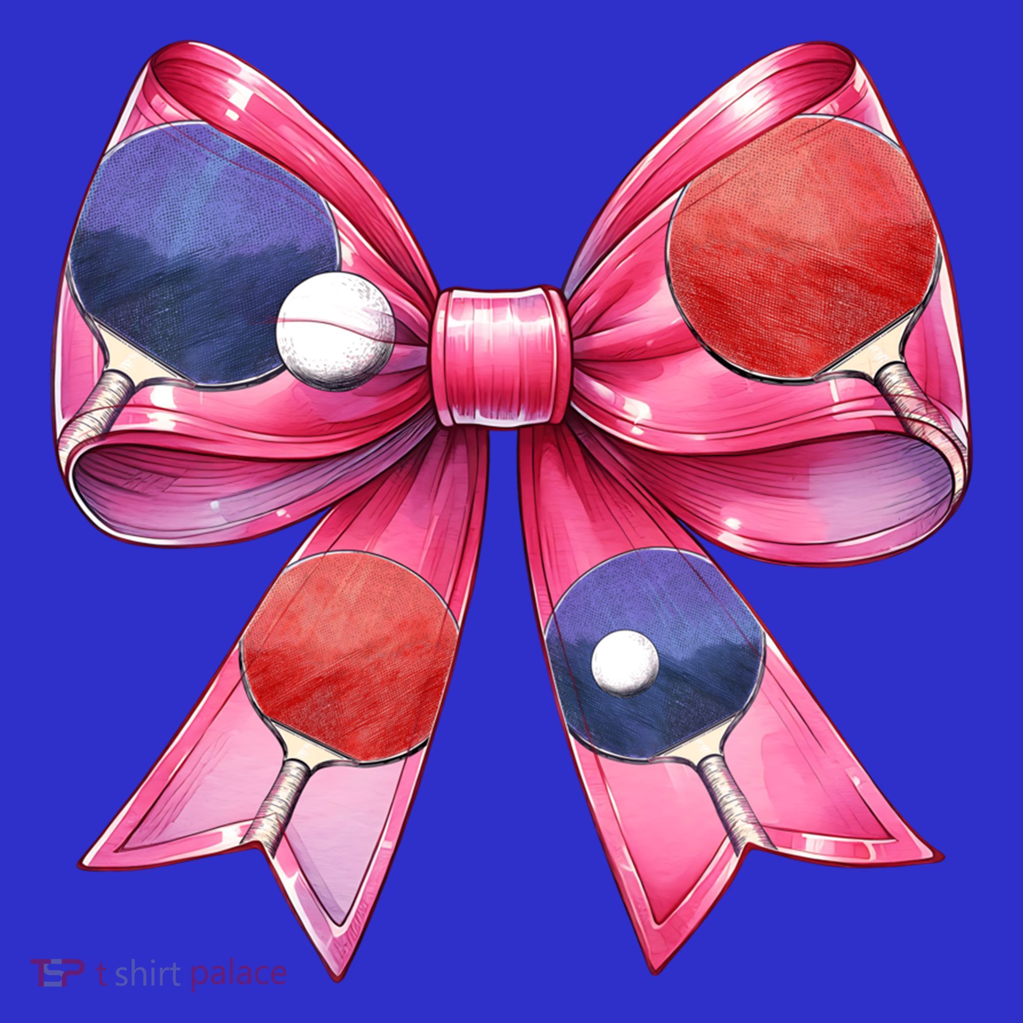 Coquette Bow Table Tennis Ping Pong Mothers Day Ribbon Mom Gift T-Shirt